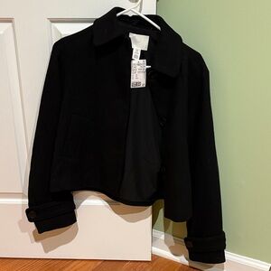 H&M Black Pea Coat for Women